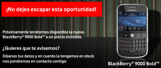 BlackBerry Bold Vodafone Blackberrybvodafone
