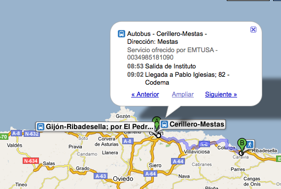 Google Transit en Asturias Google Transit en Asturias