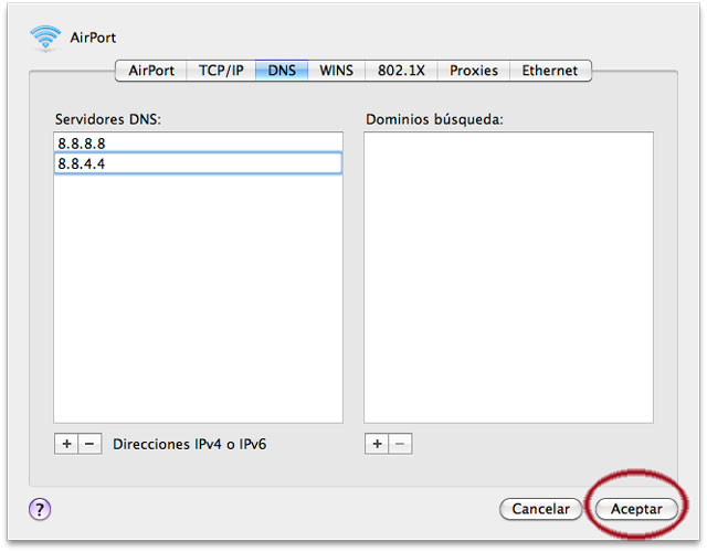 Cambiar los DNS por los de Google - 6