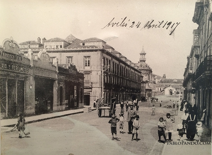 Calle La Cámara, Avilés. 1917