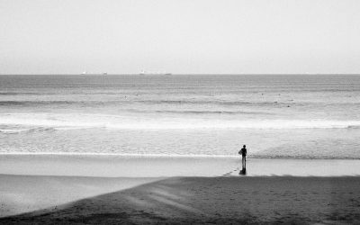 Playa de Salinas y San Juan. Día de sol en invierno.