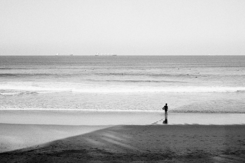 Playa de Salinas y San Juan. Día de sol en invierno.